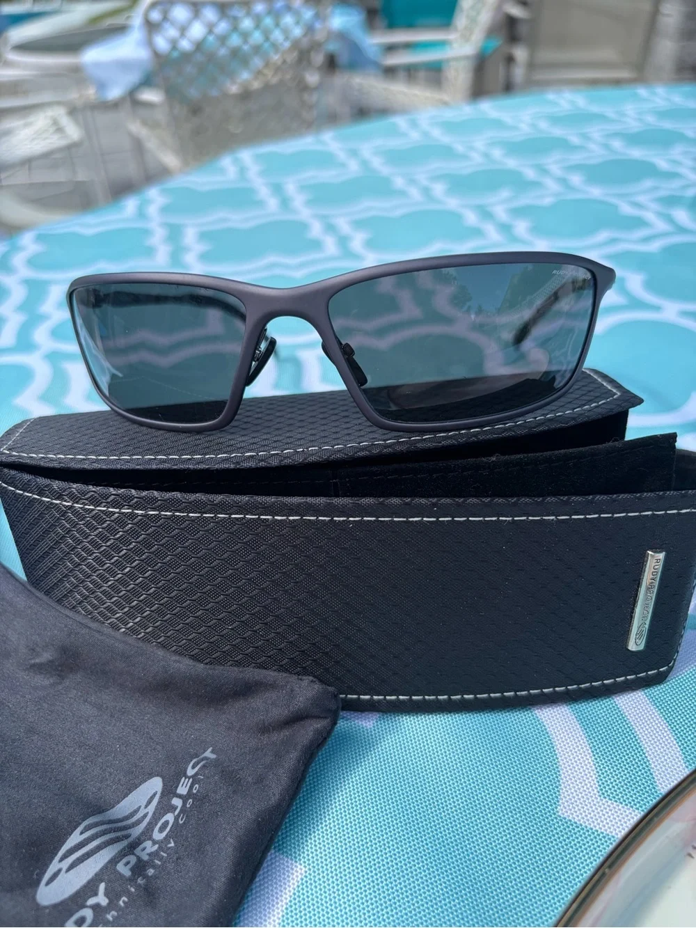 Rudy Project Men's Sport Sunglasses in Gunmetal Black with Grey Lenses
